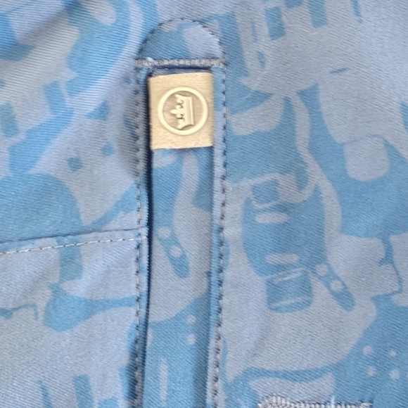 Peter Millar Carroboro Guitar stretch twill blue shorts size 44 Golf Gear - Picture 8 of 12